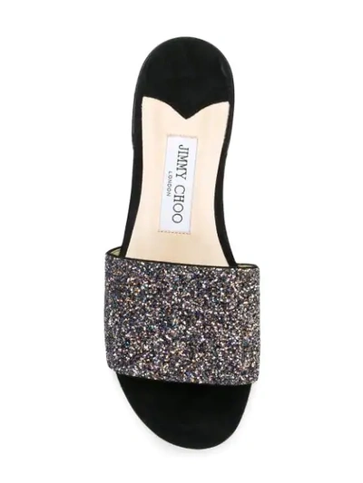 Shop Jimmy Choo Jonie Glitter Sandals In Metallic