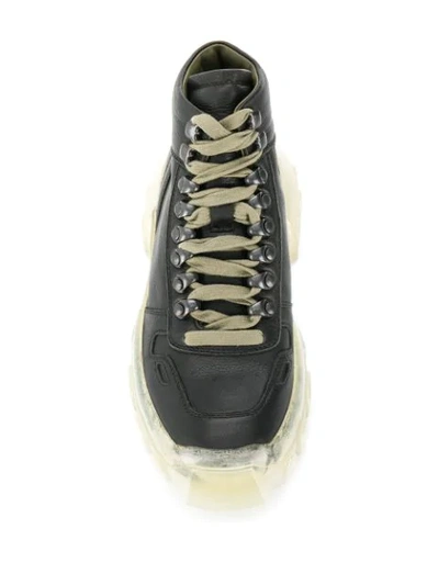 Shop Rick Owens Larry Tractor Sneakers In Black