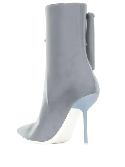 Shop Ben Taverniti Unravel Project Stiletto Pointed Ankle Boots In Blue