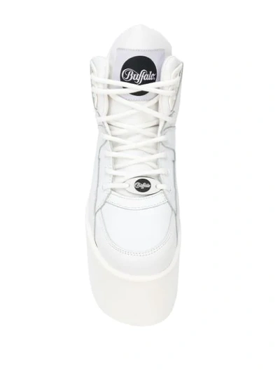Shop Buffalo Platform High-top Sneakers In White
