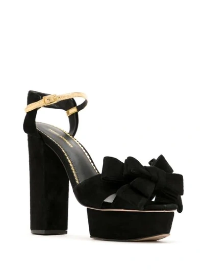 Shop Andrea Bogosian Leather Platform Sandals In Black