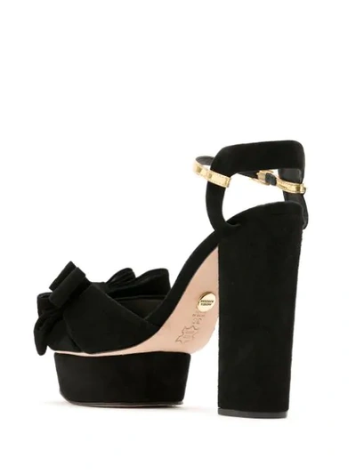 Shop Andrea Bogosian Leather Platform Sandals In Black