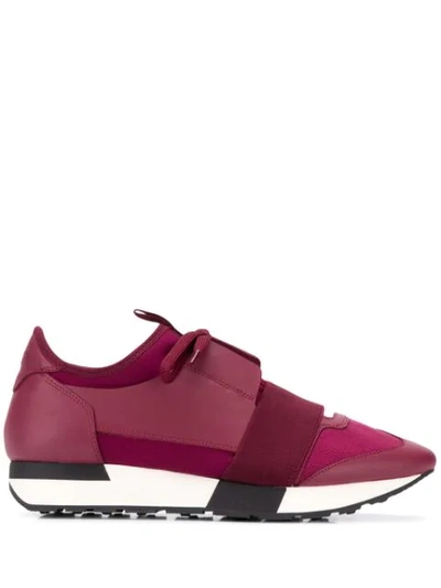 Shop Balenciaga Race Runner Sneakers In Red