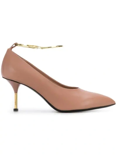 Shop Jil Sander Metal Buckle Pumps In Neutrals