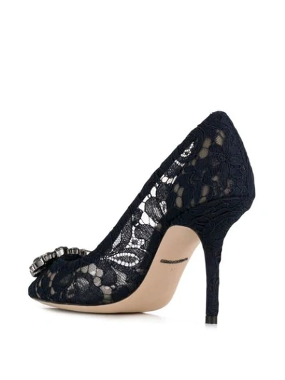 Shop Dolce & Gabbana Classic Lace Pumps In Blue