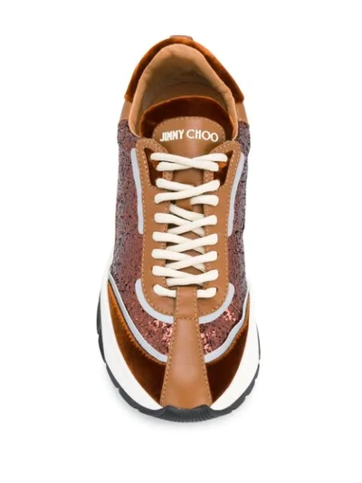 Shop Jimmy Choo Raine Sneakers In Rust Mix