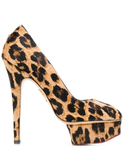 Shop Charlotte Olympia Leopard Print Pumps In Neutrals