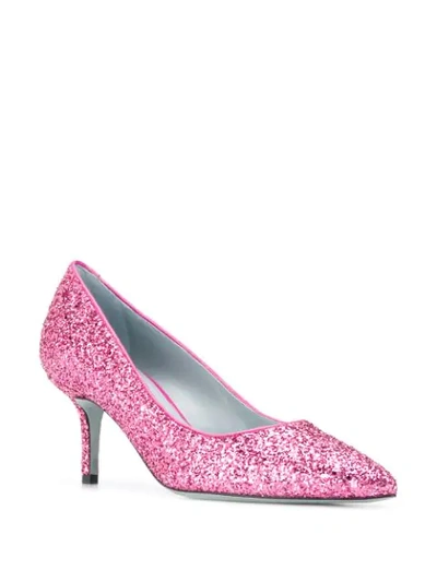 Shop Chiara Ferragni Glitter Pumps In Pink