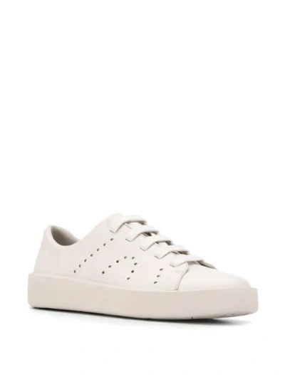 Camper Courb Perforated Low Top Sneaker In Neutrals