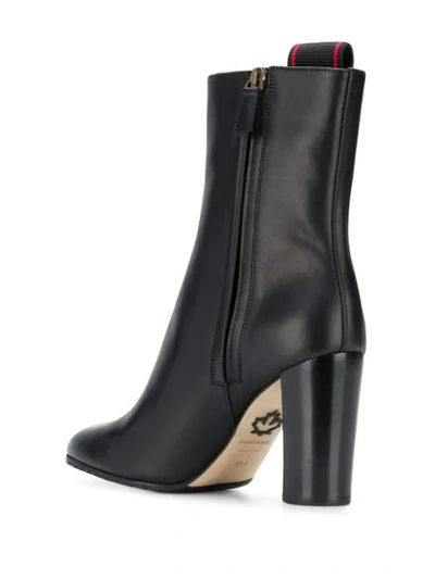 DSQUARED2 LOGO ANKLE BOOTS - 黑色