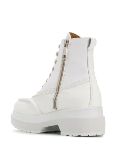 Shop Mm6 Maison Margiela Chunky Lace-up Boots In White