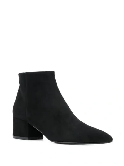 Shop Sergio Rossi Leather Ankle Boots In Black