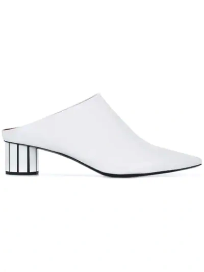 Shop Proenza Schouler Plexi Heel Mules In White