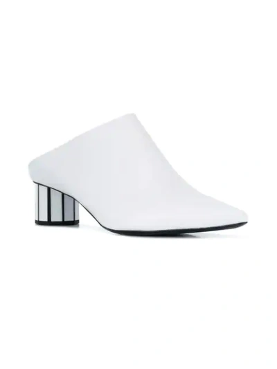 Shop Proenza Schouler Plexi Heel Mules In White