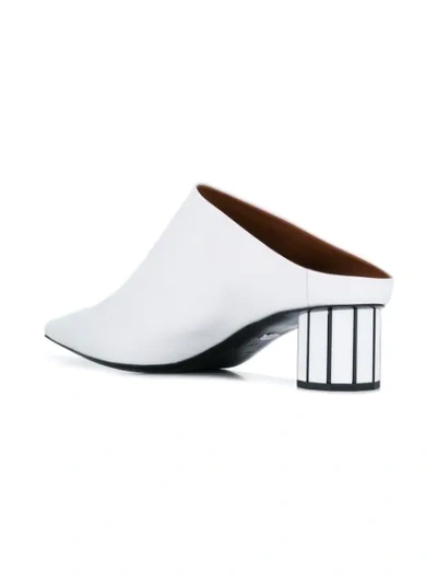 Shop Proenza Schouler Plexi Heel Mules In White