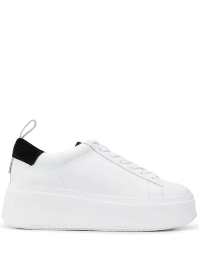 Shop Ash Moon Platform Lace-up Sneakers In White