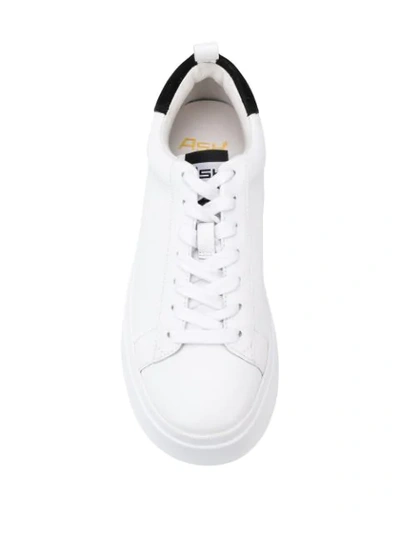 Shop Ash Moon Platform Lace-up Sneakers In White