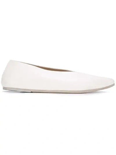 Shop Marsèll Pointed Toe Loafers In White