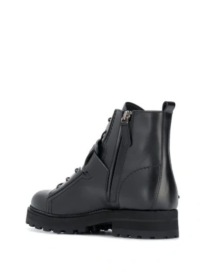Tod's Ankle Boots In Black Leather With Double T Logo In Black