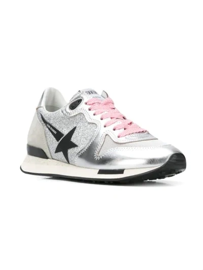 Shop Golden Goose Running Sneakers In Metallic