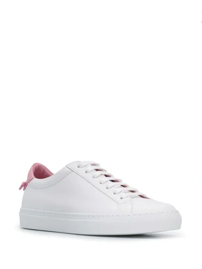 Shop Givenchy Low Lace-up Sneakers In White ,pink