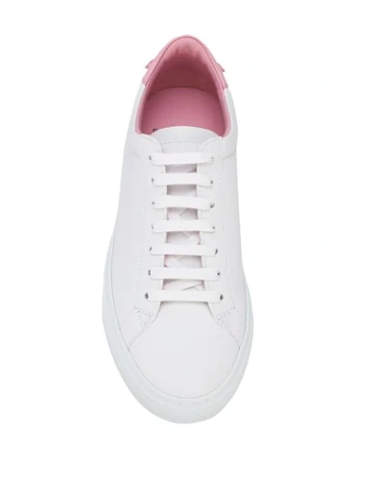 Shop Givenchy Low Lace-up Sneakers In White ,pink