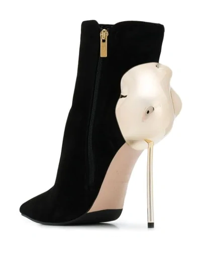 Shop Le Silla Pointed Ankle Boots In Black