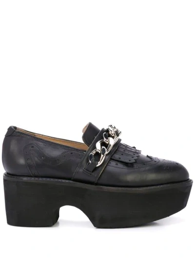 Shop Charles Jeffrey Loverboy Chained Platform Loafer In Black