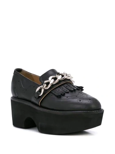 Charles Jeffrey Loverboy Chained Platform Loafer In Black
