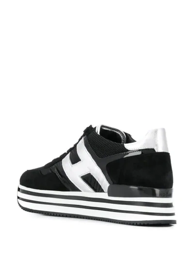 Shop Hogan H483 Platform Sneakers In Black