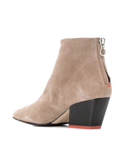 Shop Aeyde Pointed Toe Ankle Boots In Neutrals