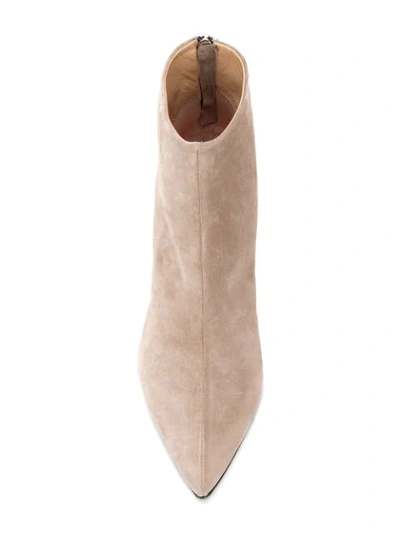 Shop Aeyde Pointed Toe Ankle Boots In Neutrals