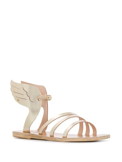 Shop Ancient Greek Sandals Wing Strap Sandals In Gold