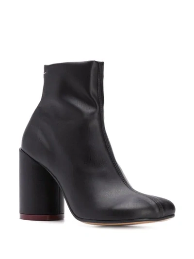 Shop Mm6 Maison Margiela Squared Ankle Boots In Black