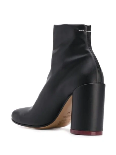 Shop Mm6 Maison Margiela Squared Ankle Boots In Black