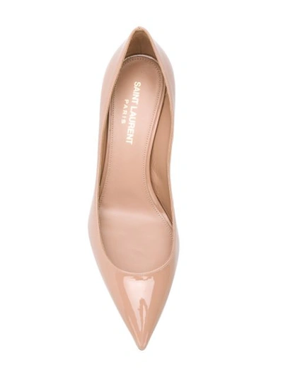 Shop Saint Laurent Charlotte Pumps - Neutrals