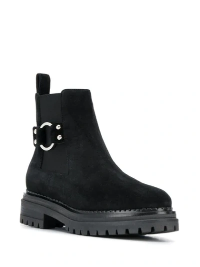 Shop Sergio Rossi Side Buckle Boots In Black