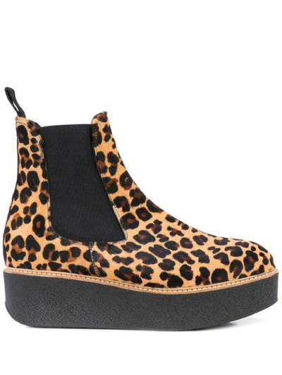 Shop Flamingos Pooky Leopard Boots In Brown
