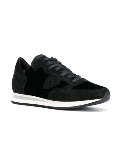 Shop Philippe Model Tropez Sneakers In Black