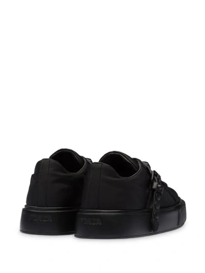 Shop Prada Nylon Gabardine Sneakers In Black