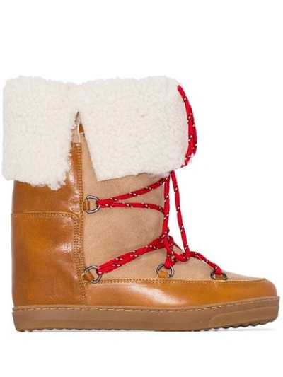 Shop Isabel Marant Nowly Snow Boots In Brown