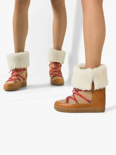 Shop Isabel Marant Nowly Snow Boots In Brown