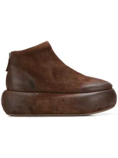 Shop Marsèll Chunky Platform Booties - Brown