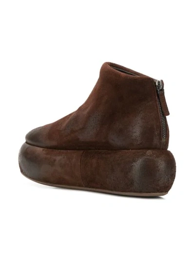 Shop Marsèll Chunky Platform Booties - Brown