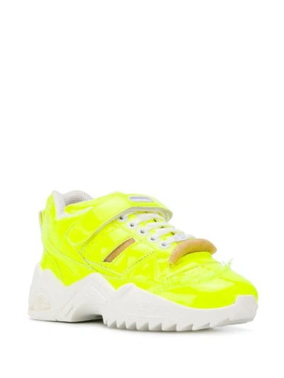 Shop Maison Margiela Foam Details Touch-strap Sneakers In Yellow