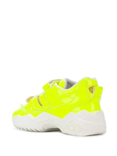 Shop Maison Margiela Foam Details Touch-strap Sneakers In Yellow