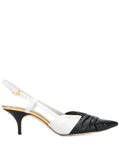 Shop Emilio Pucci Two-tone Slingback Pumps In Black