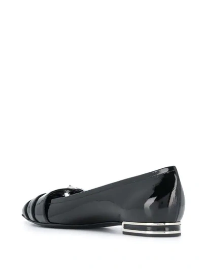 Shop Casadei Pointed Ballerina Shoes In Black