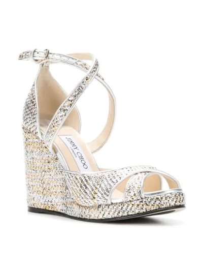 Shop Jimmy Choo Alanah 105 Sandals In Grey