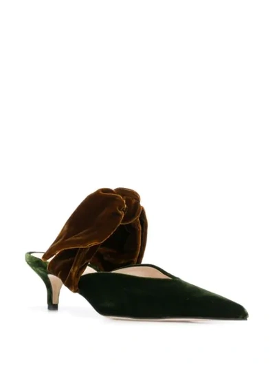 Shop Gia Couture Bow In Green